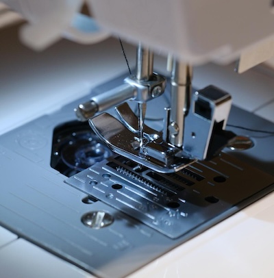 Sewn mattress cover detail